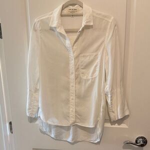 Cloth & Stone Cream Button-Up Blouse Size XS